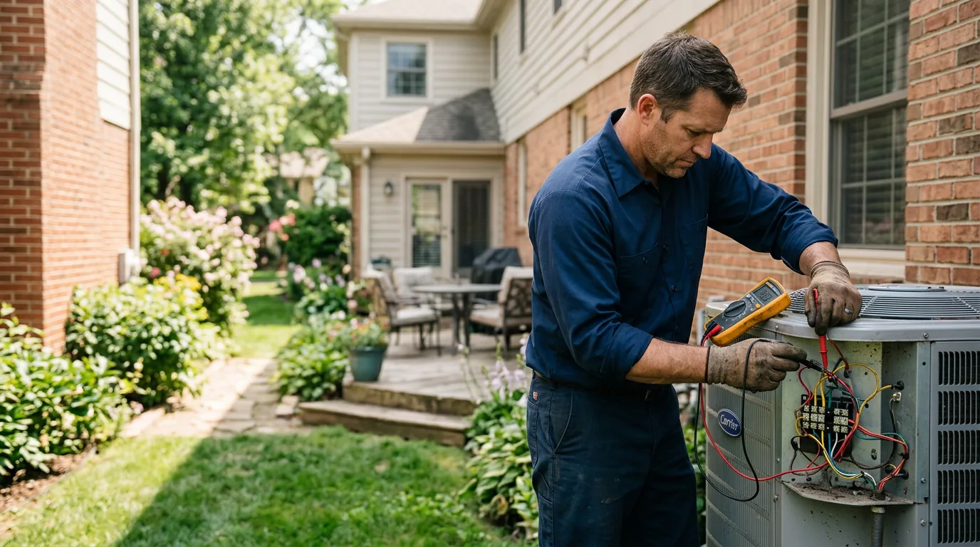 HVAC technician working near Oak Ridge, LA